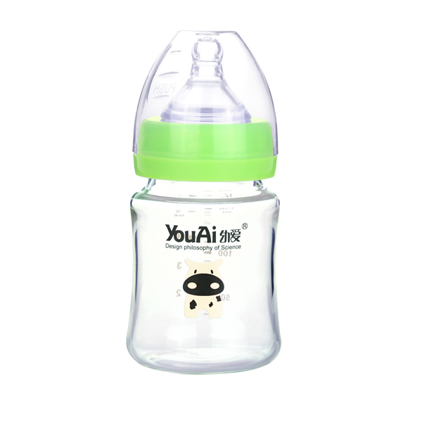 幼爱晶钻玻璃宽口奶瓶150ml