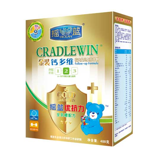 摇篮金装钙多维较大婴儿配方乳粉盒装