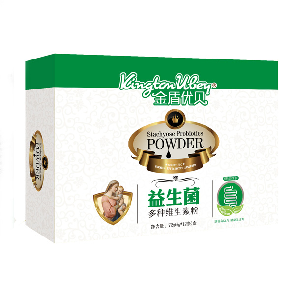 金盾优贝多种维生素粉益生菌盒装