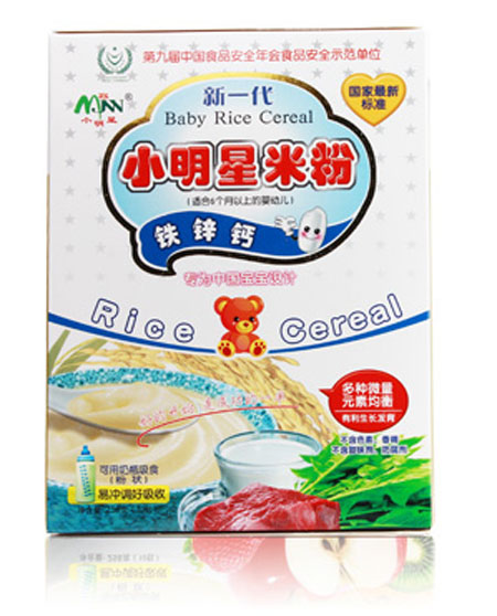 小明星铁锌钙婴儿米粉