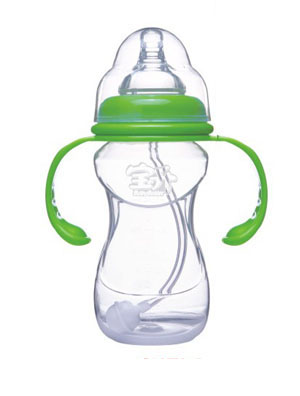 宝升宽口PP奶瓶绿色