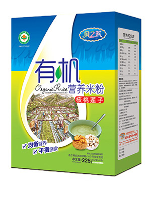 贝之篮核桃莲子-有机营养米粉盒装