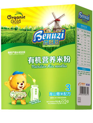 贝努滋淮山薏米有机营养米粉3段盒装