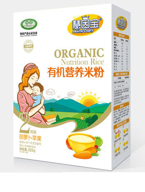 慧因宝胡萝卜苹果2段盒装有机营养米粉